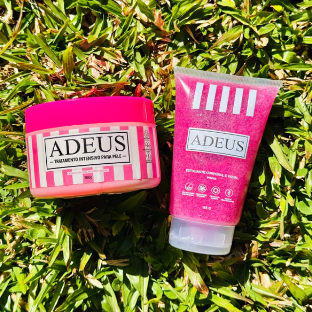 Kit ADEUS Reafirmante + Exfoliante Pitaya – Celulitis, Estrías y Renovación Corporal, 300g + 165g