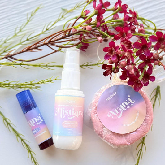 Kit Arana: Jabón Aclarante, Anti Acne + Serum con Vitamina C, Ácido Hialurónico y Colágeno + Tinta Labial Roja