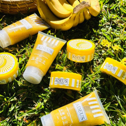 Kit ADEUS Iluminador y Corrector – Exfoliante de Banana 100 g + Crema para Manchas Oscuras 165 g - Kelyndas